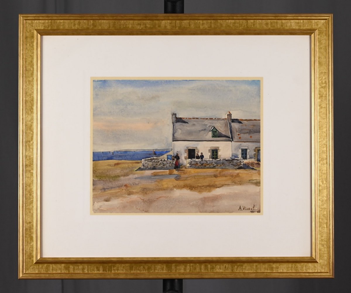  André-léon Vivrel (1886 - 1976): Breton House-photo-4