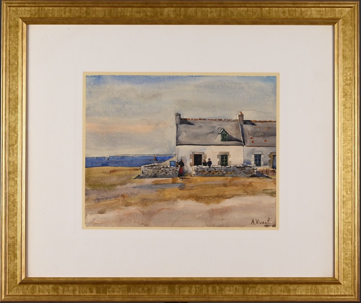  André-léon Vivrel (1886 - 1976): Breton House-photo-2