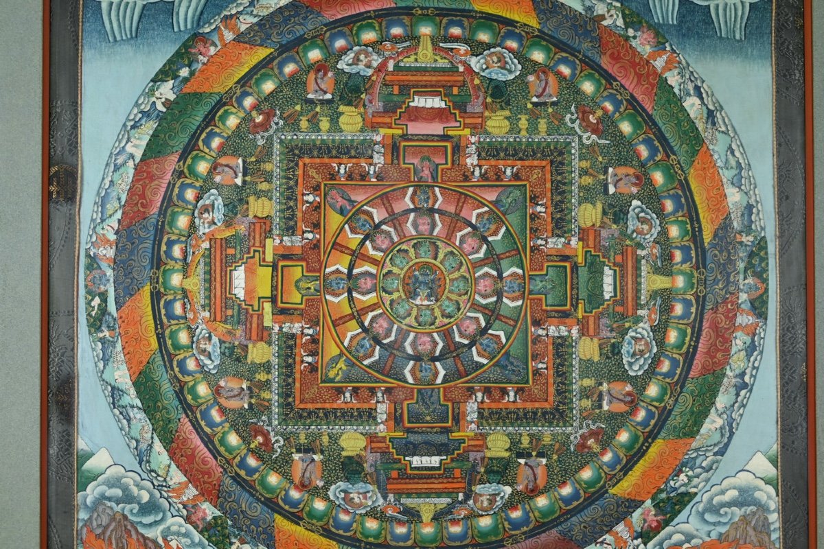 Thangka : Mandala De Hérouka, Tibet Début 20e -photo-1