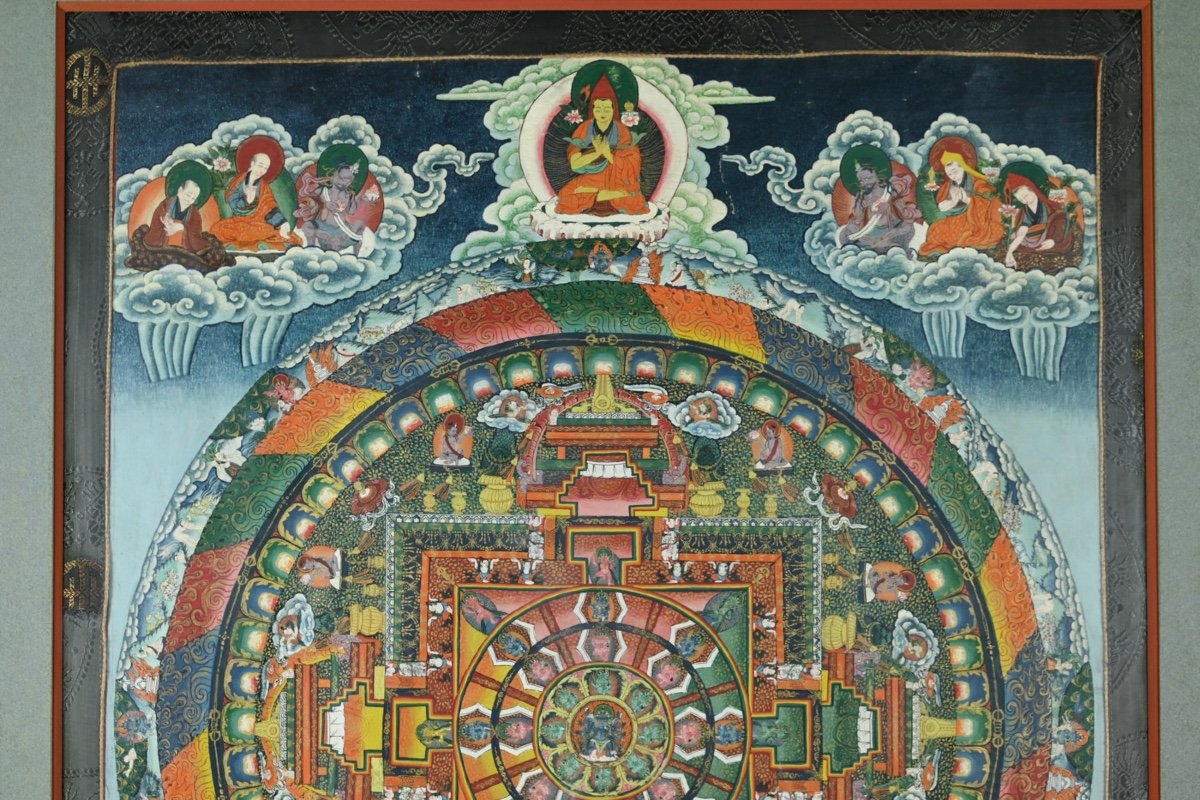 Thangka : Mandala De Hérouka, Tibet Début 20e -photo-3