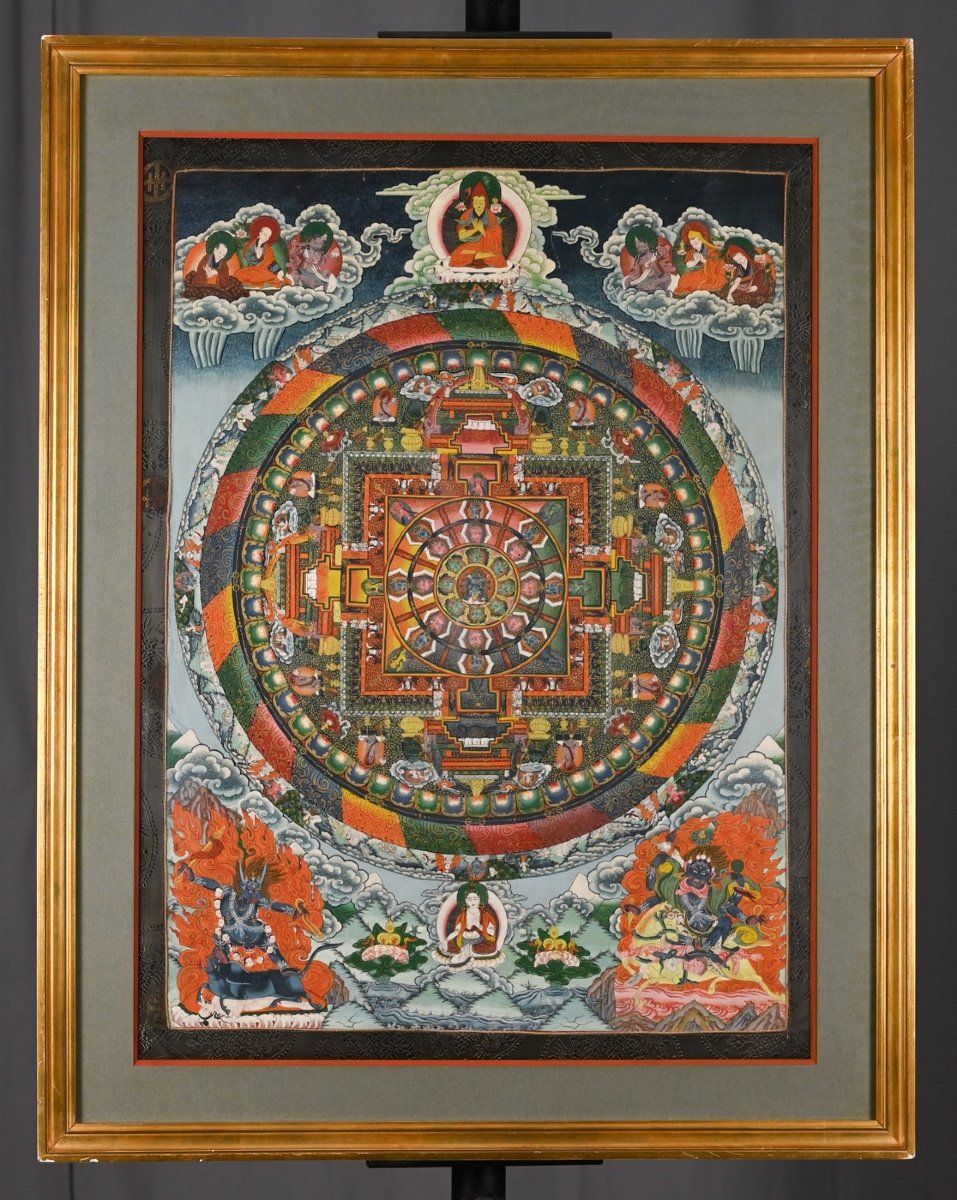 Thangka : Mandala De Hérouka, Tibet Début 20e -photo-6