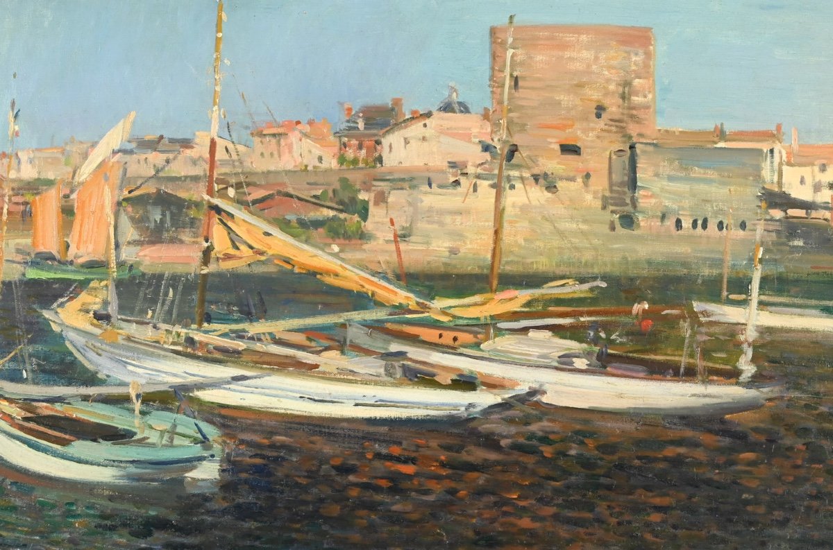  Eugène Clary (1856 - 1929) : Le Port De La Rochelle-photo-2