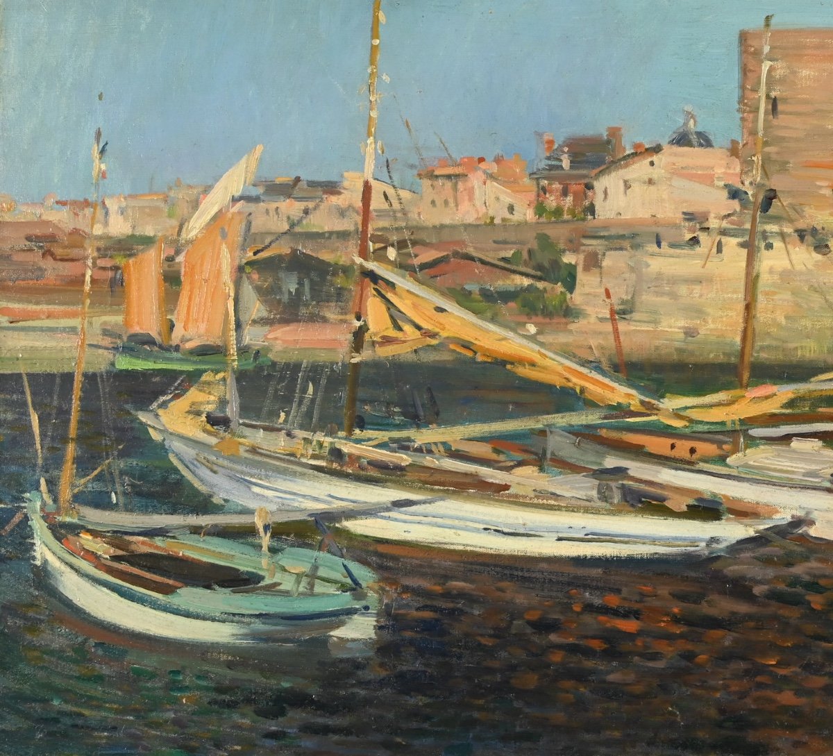  Eugène Clary (1856 - 1929) : Le Port De La Rochelle-photo-4