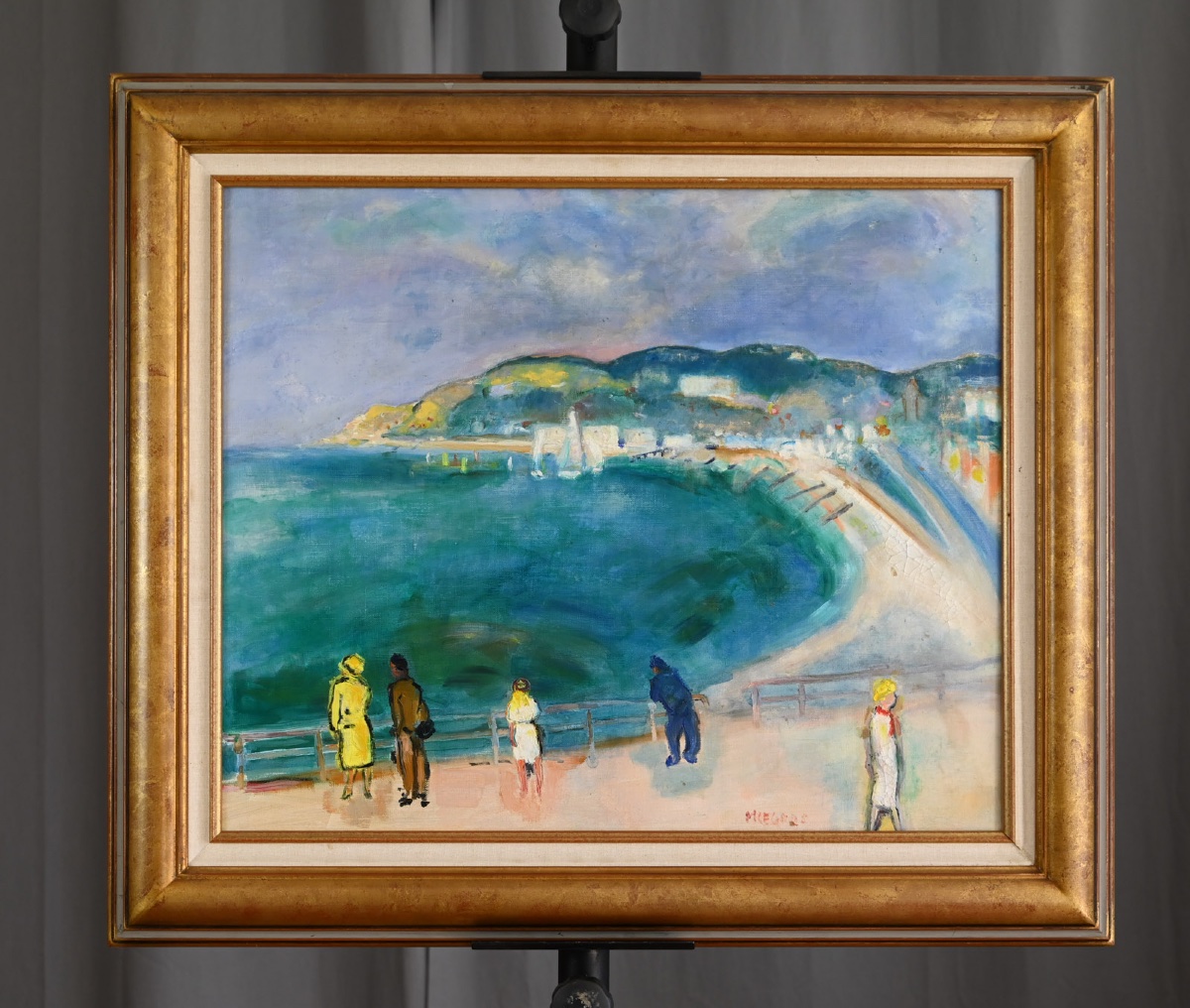  Michel Legros (1945 - 2015): The Beach Of Le Havre And Sainte-adresse-photo-3