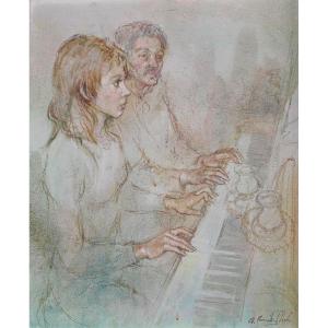Antonio Gonzalez Collado (né En 1930)  : La Leçon De Piano