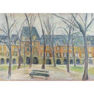 Lyne Seybel (1919-2009) : Paris, Place Des Vosges