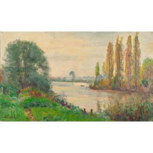 André-léon Vivrel (1886-1976): Banks Of The Seine