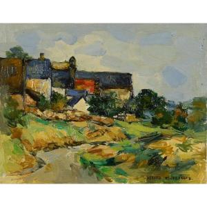 Gérard Desgranges (1919-2006)  Village en auvergne