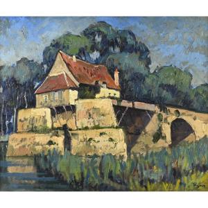  Louis Jacques VIGON (1897 - 1985) : Vernon, Le Vieux Pont 