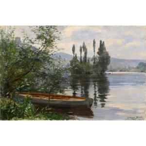 Georges Binet (1865 - 1949) : Bords De Seine Aux Andelys