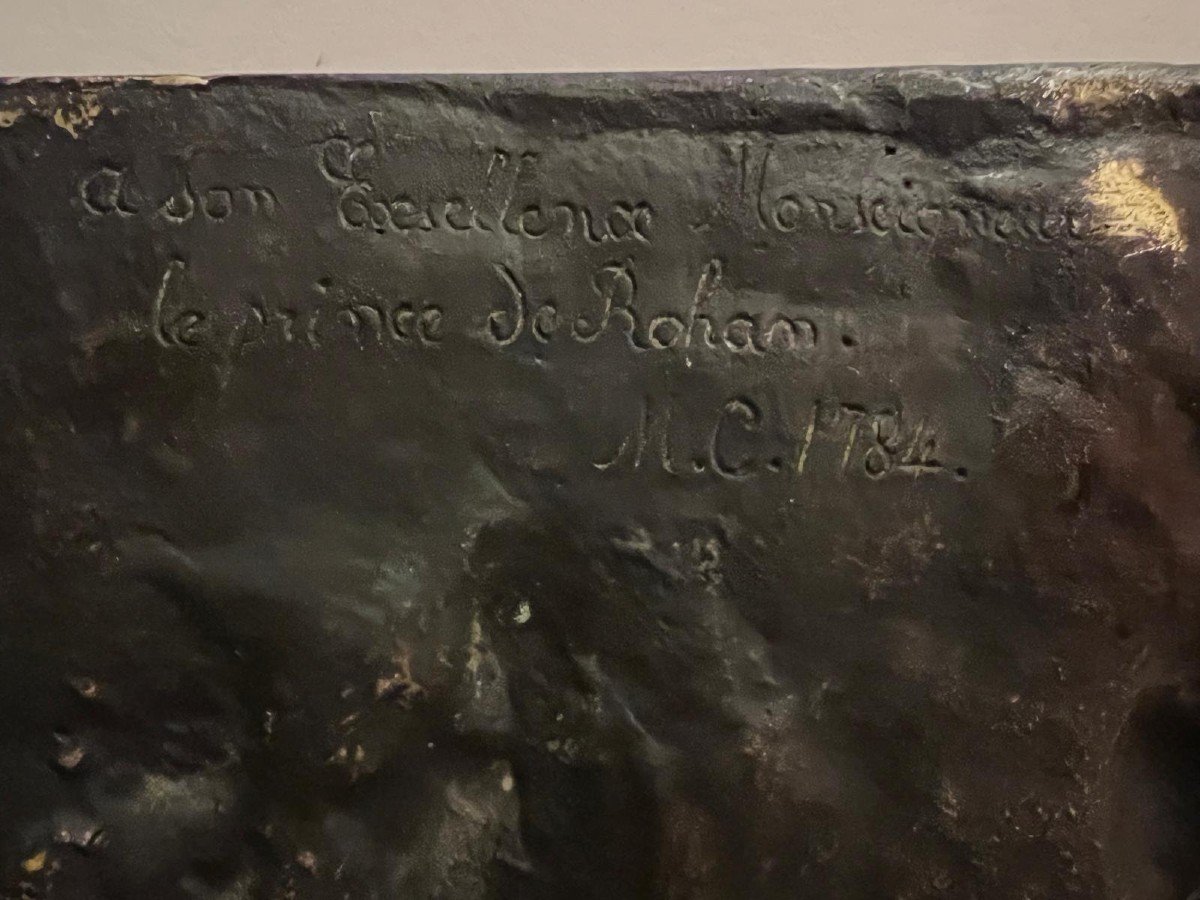 Bronze Plaque Signed By Claude Clodion 1738 To 1814.-photo-3