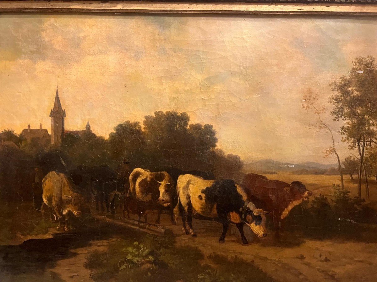 Painting Signed Thomas Sidney Cooper, 1870.-photo-2