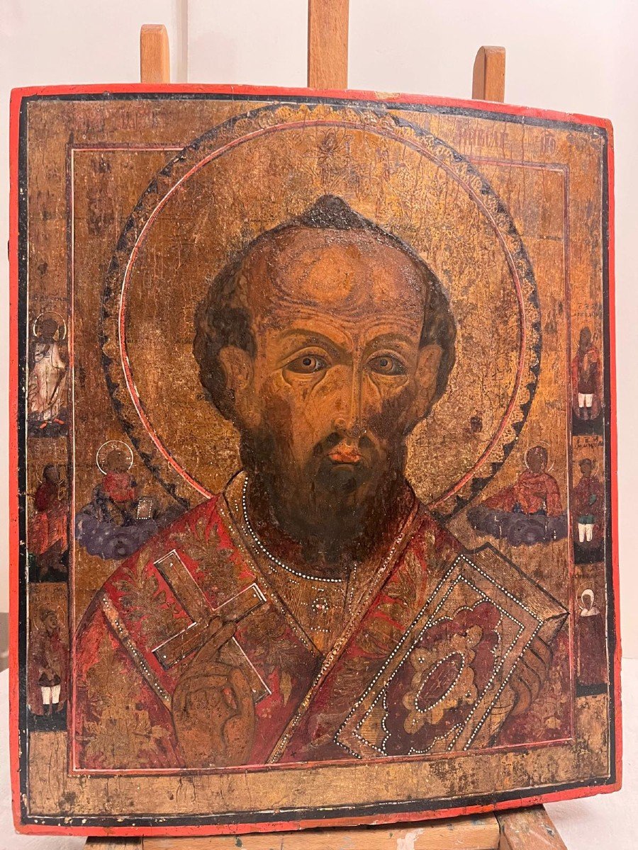 Very Old Russian Icon On Wood -photo-2