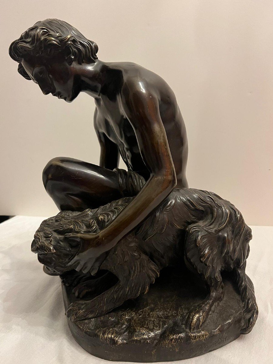 Bronze Signed Juli Franceschi, Dated 1851.-photo-3