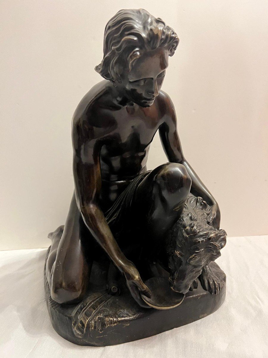 Bronze Signed Juli Franceschi, Dated 1851.-photo-1