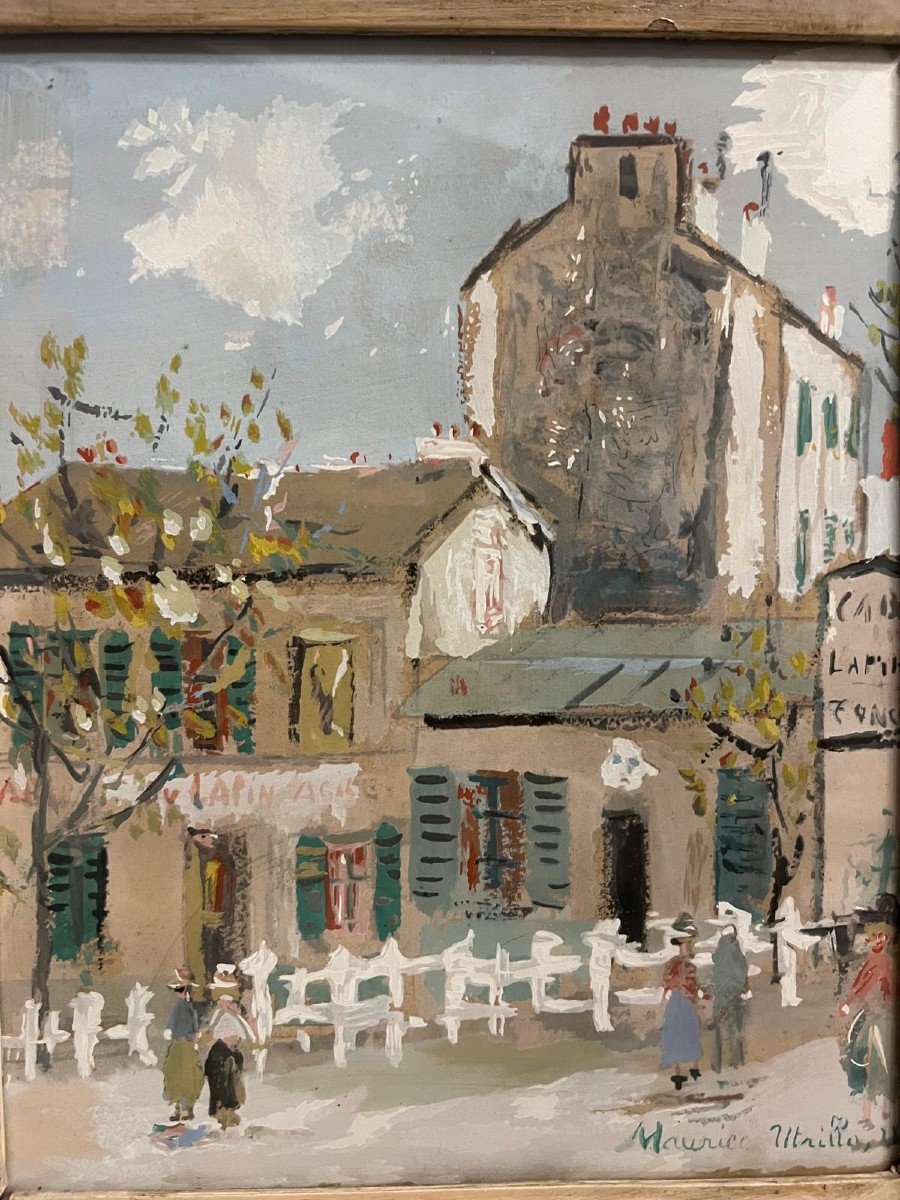 Painting View Of Montmartre. -photo-3