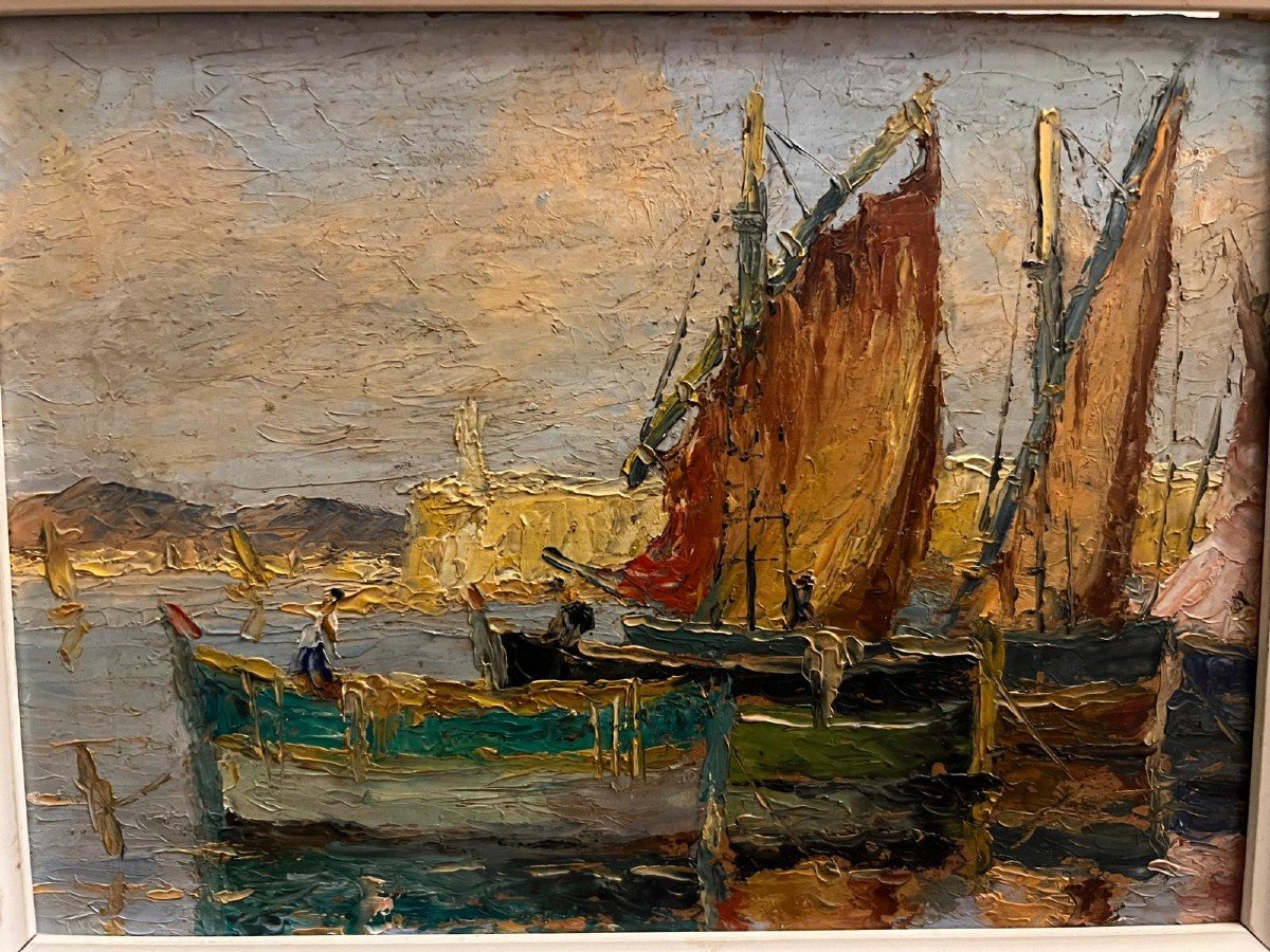 Painting Signed Henry Bargin, 1906-1980.-photo-2