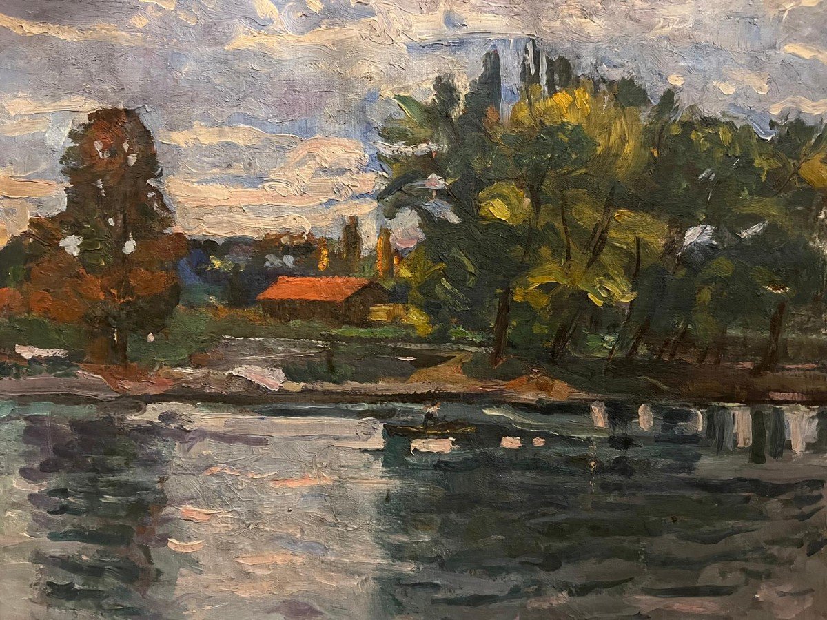 Landscape Painting By Charles De Ziegler, 1890-1962, Oil On Canvas. -photo-3