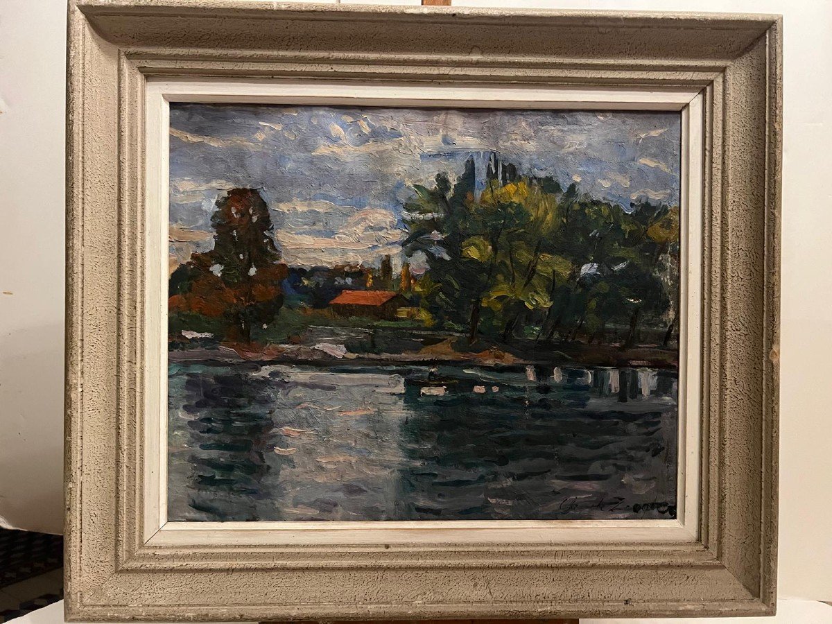 Landscape Painting By Charles De Ziegler, 1890-1962, Oil On Canvas. 