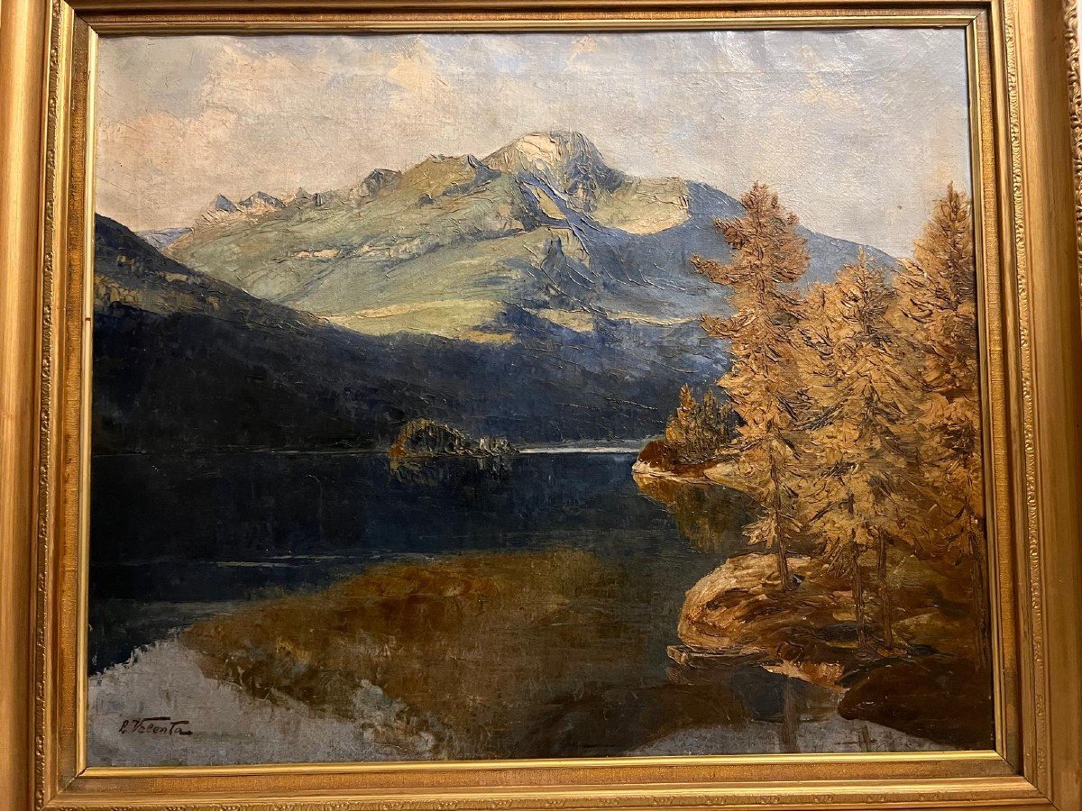 Painting Signed Ludwig Valenta, 1882-1943, Beautiful Painting Quality. -photo-3