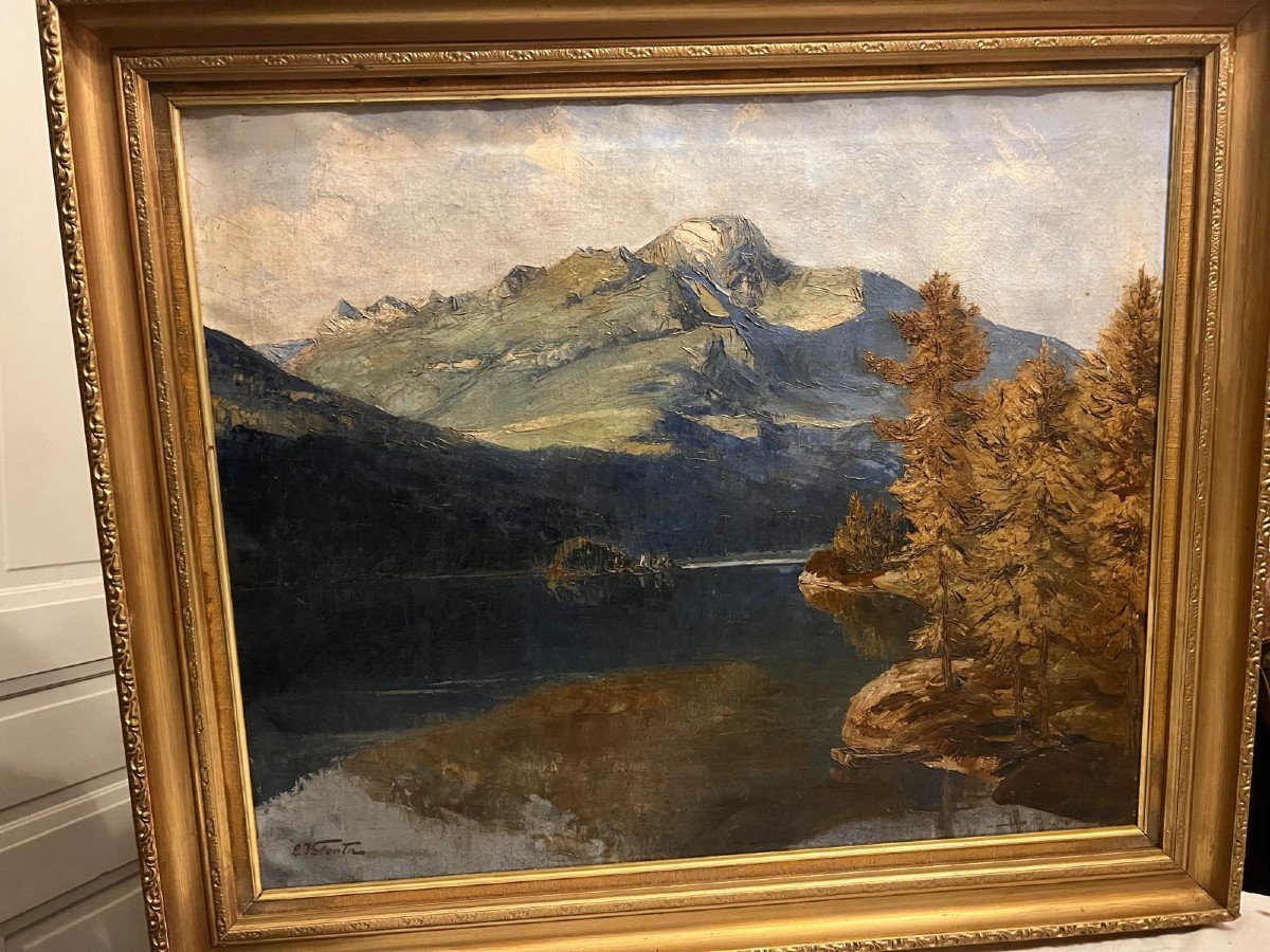 Painting Signed Ludwig Valenta, 1882-1943, Beautiful Painting Quality. -photo-4