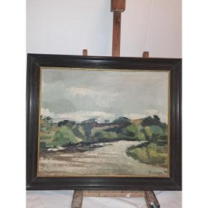 Landscape Painting Signed Jean Timmermans.