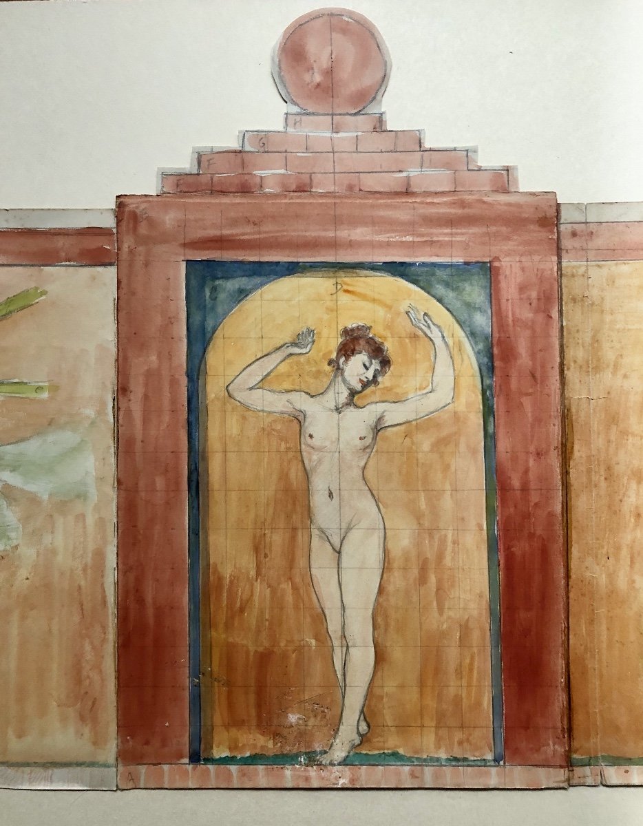 Study Of Women, Perfume Project? , Watercolor, Art Nouveau, Art Deco-photo-2