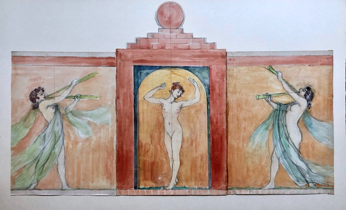 Study Of Women, Perfume Project? , Watercolor, Art Nouveau, Art Deco-photo-5