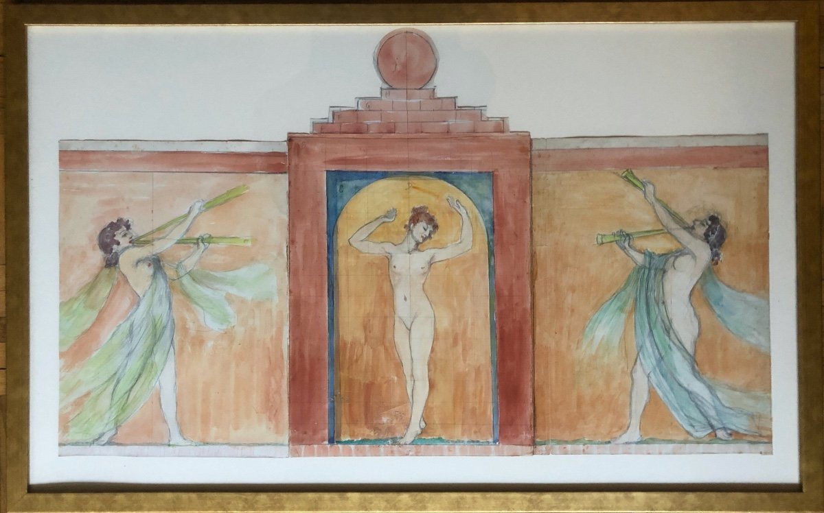 Study Of Women, Perfume Project? , Watercolor, Art Nouveau, Art Deco