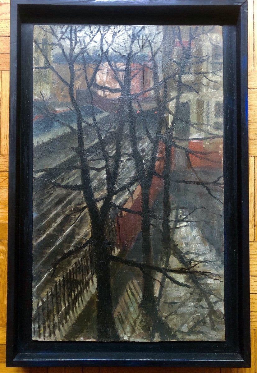 Ecole Américaine Année 1951 "View From a suburben Window"