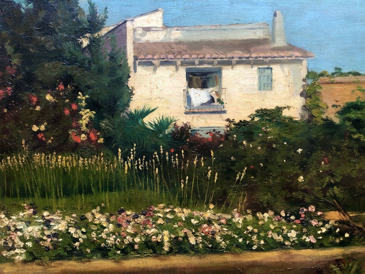 Verde Rubio Riccardo (1876-1955) Le Jardin, Début XX Siècle, école Espagnol-photo-2