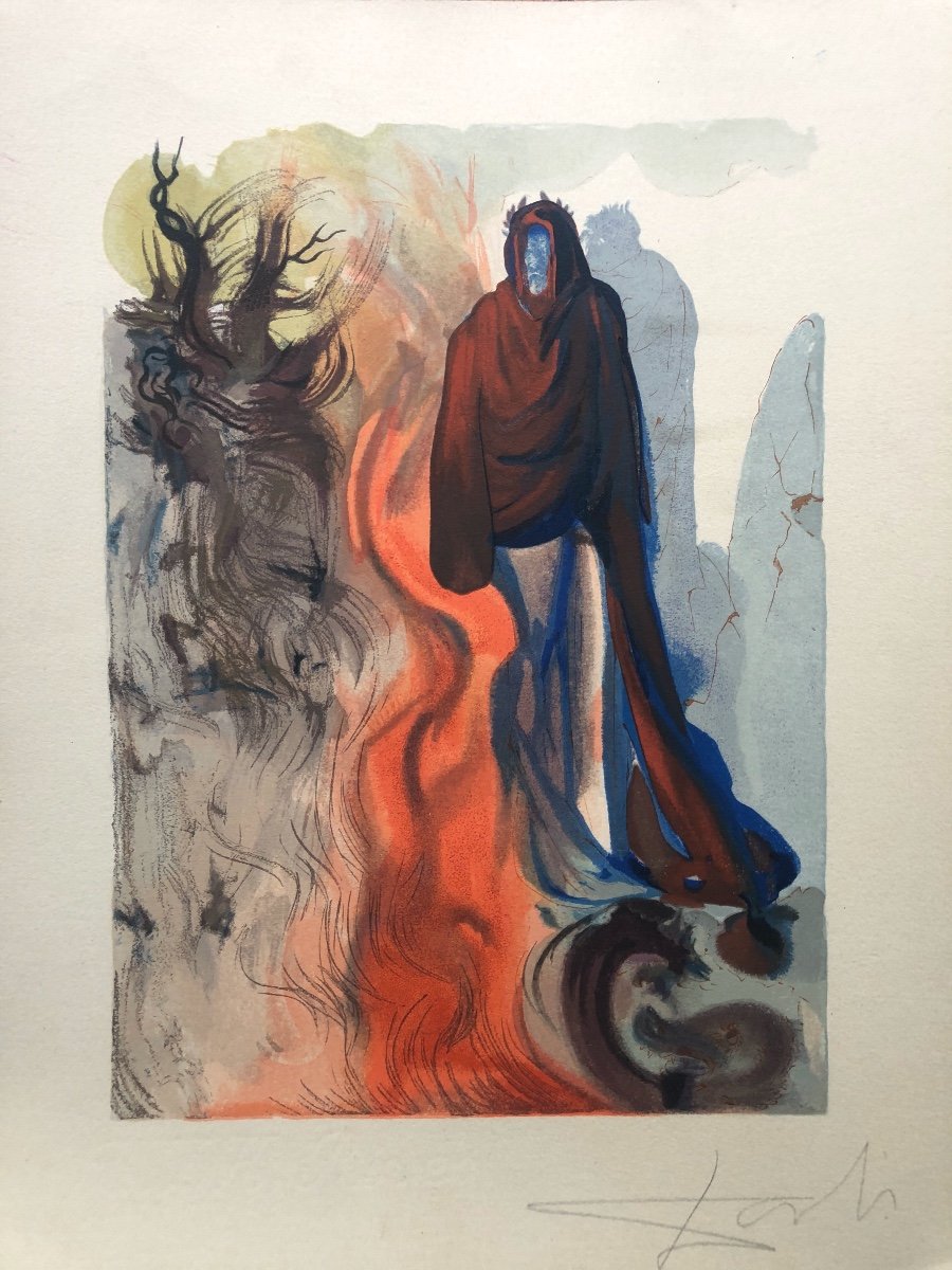 Salvadore Dali (1904-1989) Divine Comédie 1964, gravure sur bois -photo-2
