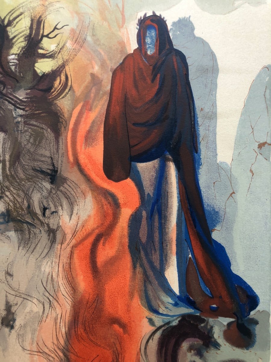 Salvadore Dali (1904-1989) Divine Comédie 1964, gravure sur bois -photo-4