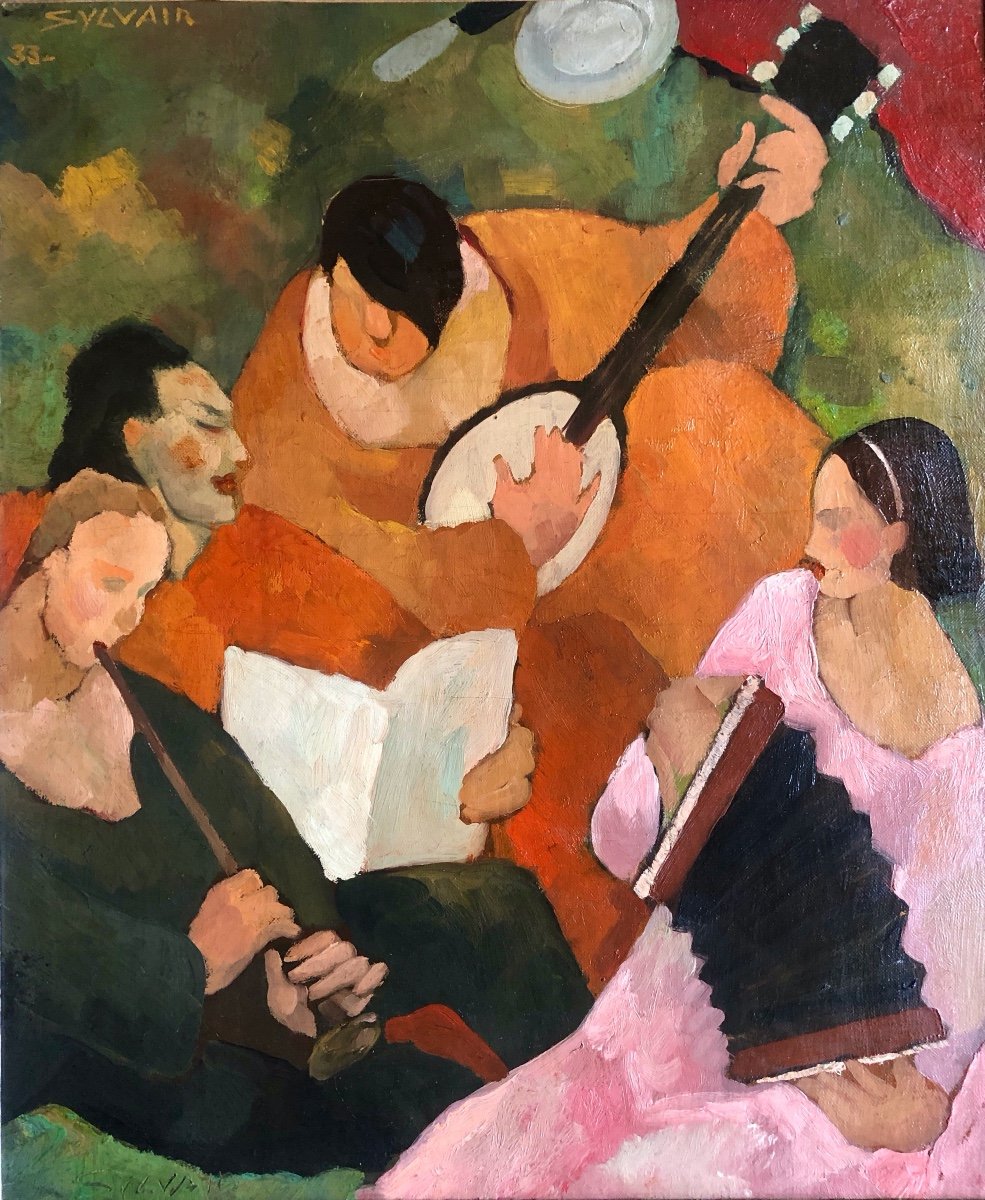 Marcel Sylvain (xx Siècle) Les Musiciens 1933,  Art Déco