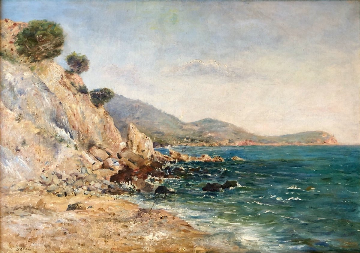 Suard (20th Century) French School, Seaside Mediterranean Coast -photo-4