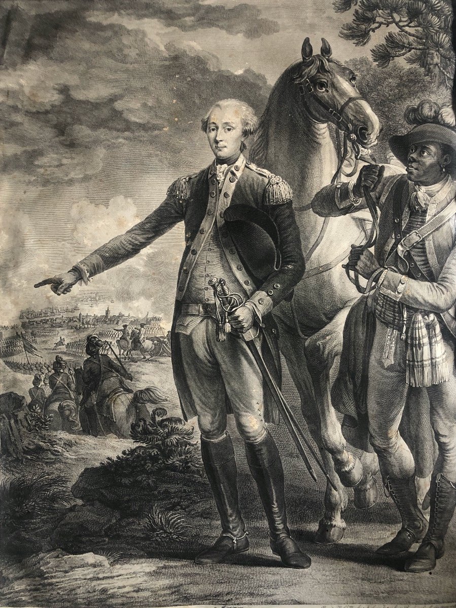 Jean-baptiste Le Paon (1738-1785) General Lafayette At Yorktown C: 1781