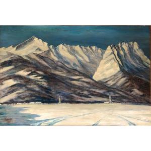 Leo Adler (1897-1987) Peintre Autrichien, Montagnes 1934