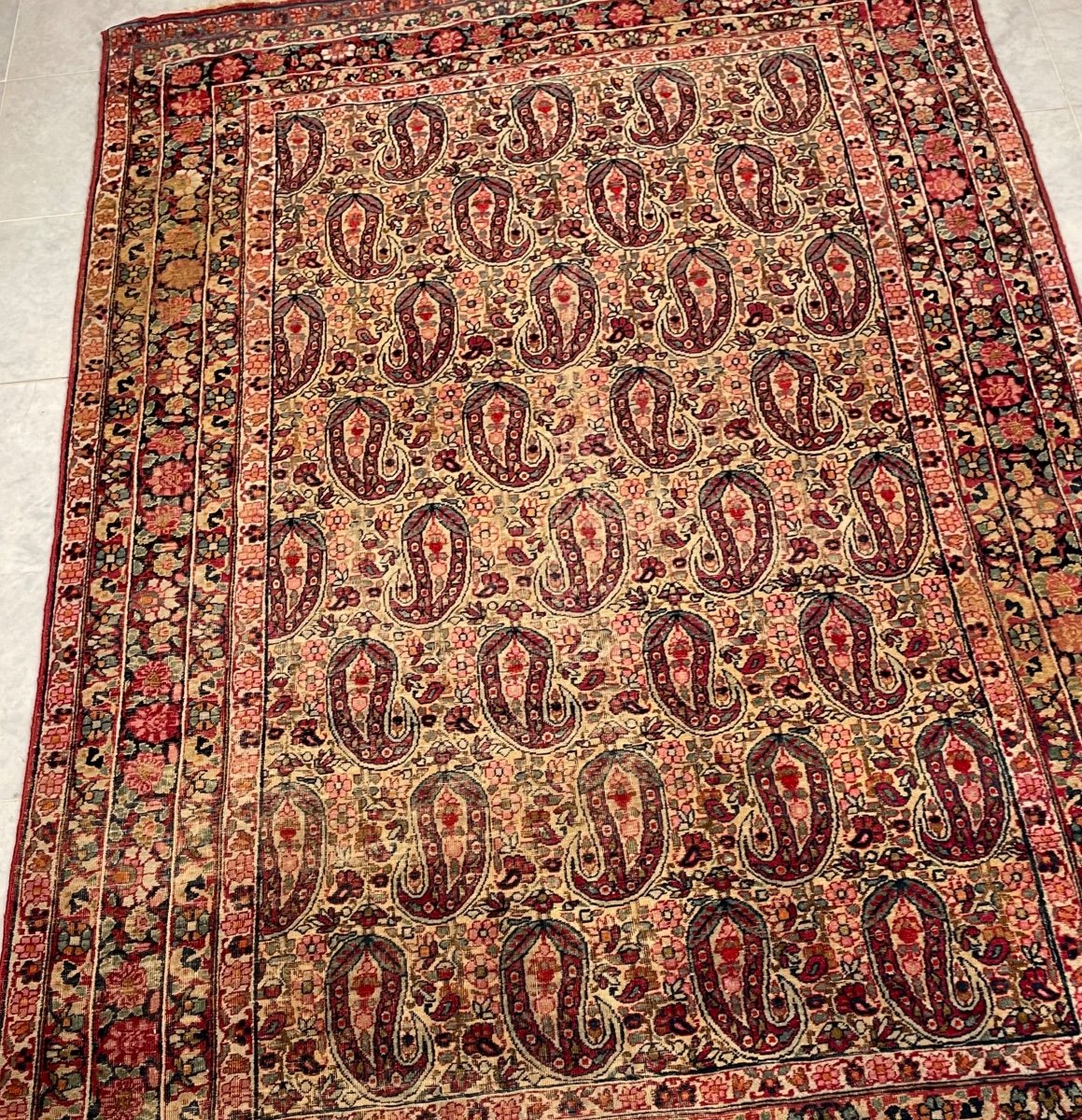 Tapis Kirman Ancien Iran. 192cm X 128cm-photo-3