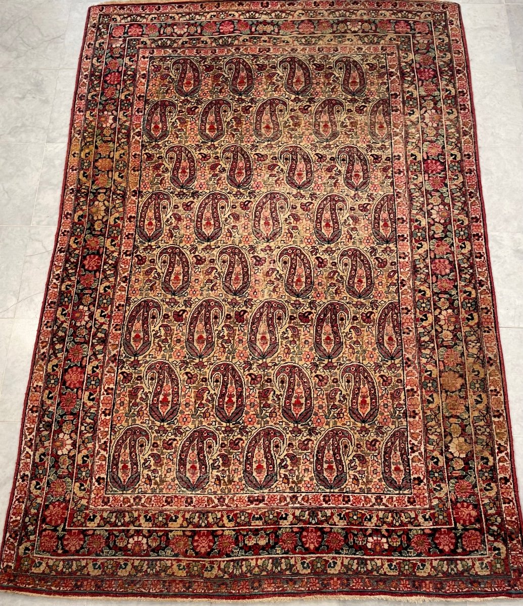 Tapis Kirman Ancien Iran. 192cm X 128cm