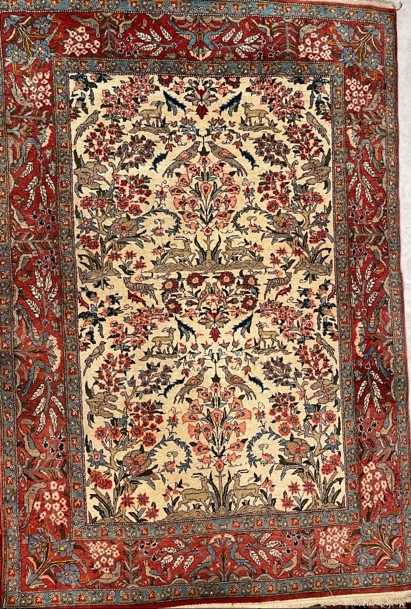 Tapis Ghoum Iran Ves 1960.   200 X 136-photo-2