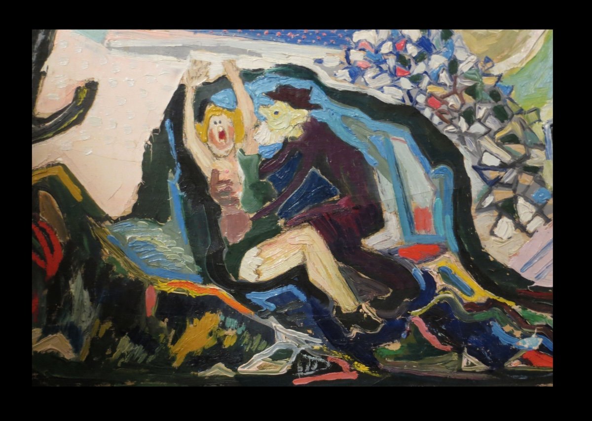 [swedish School] Sven Erik Storm - Oil On Canvas; Signed. Montmartre - The Moulin Rouge.-photo-2