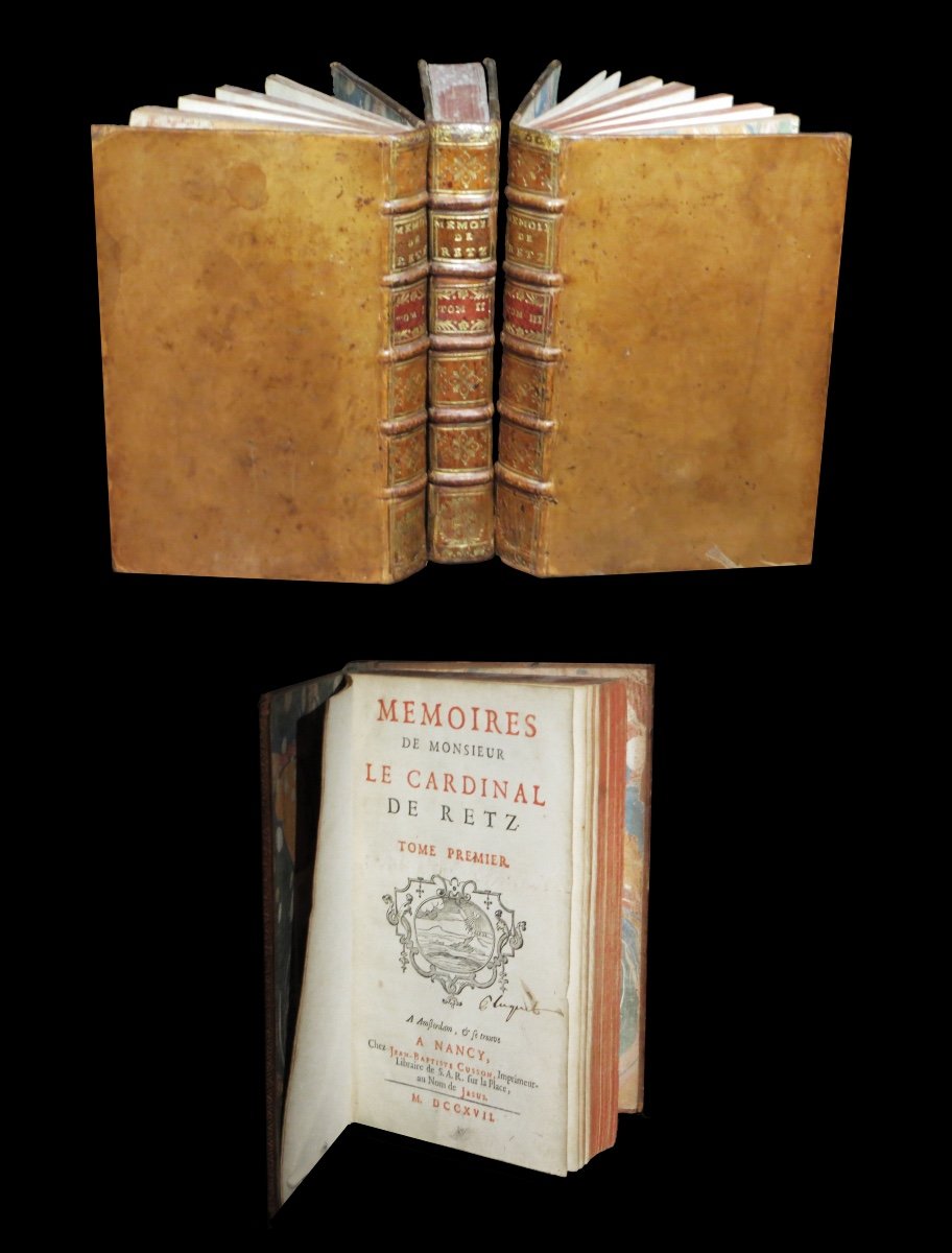 [mazarin Fronde Bindings Aux Arms Choiseul] Retz - Memoirs. Eo 1717.