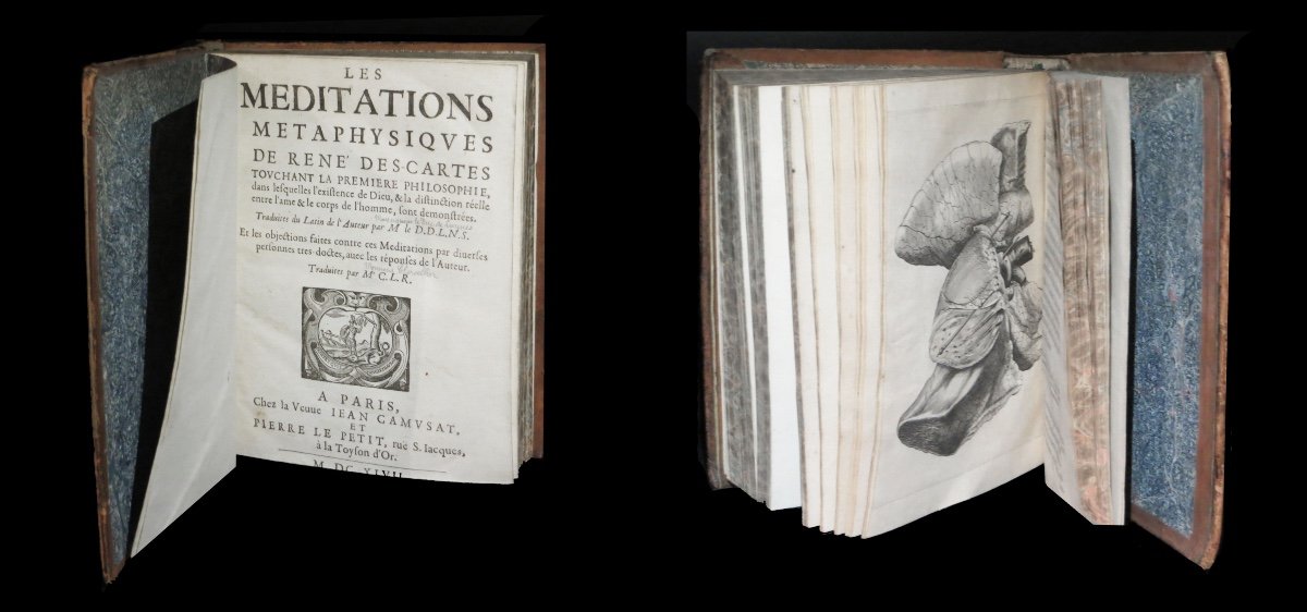 [philosophy Medicine Anatomy Meditations Passions Of The Soul Man] Descartes - Works 1650-photo-2