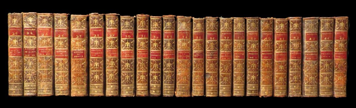 [philosophie Lumieres Edition De Kehl] Voltaire - Oeuvres Complètes. Complet En 92 Vol. 1785.-photo-3