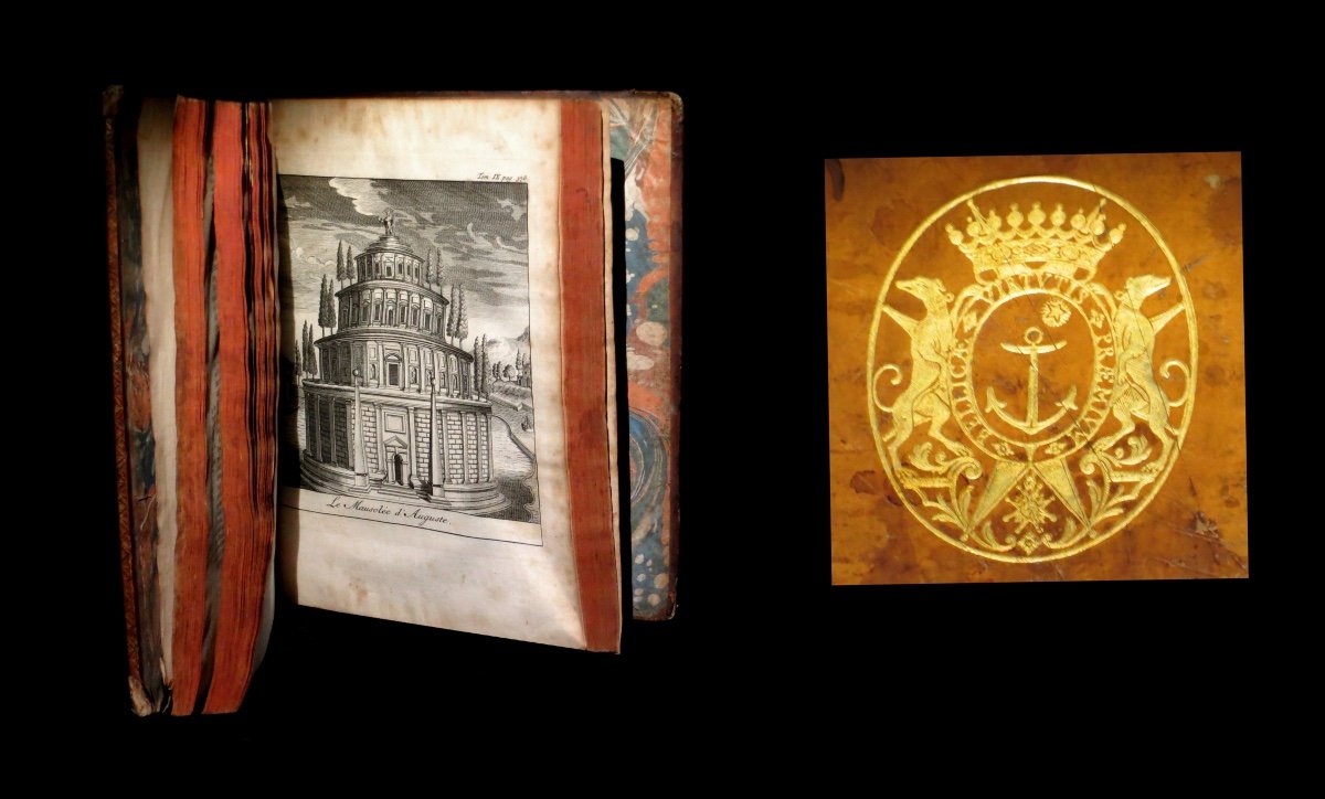 [italia Roma Binding With Arms In-4] Bower - Histoire Universelle. 1748.-photo-2