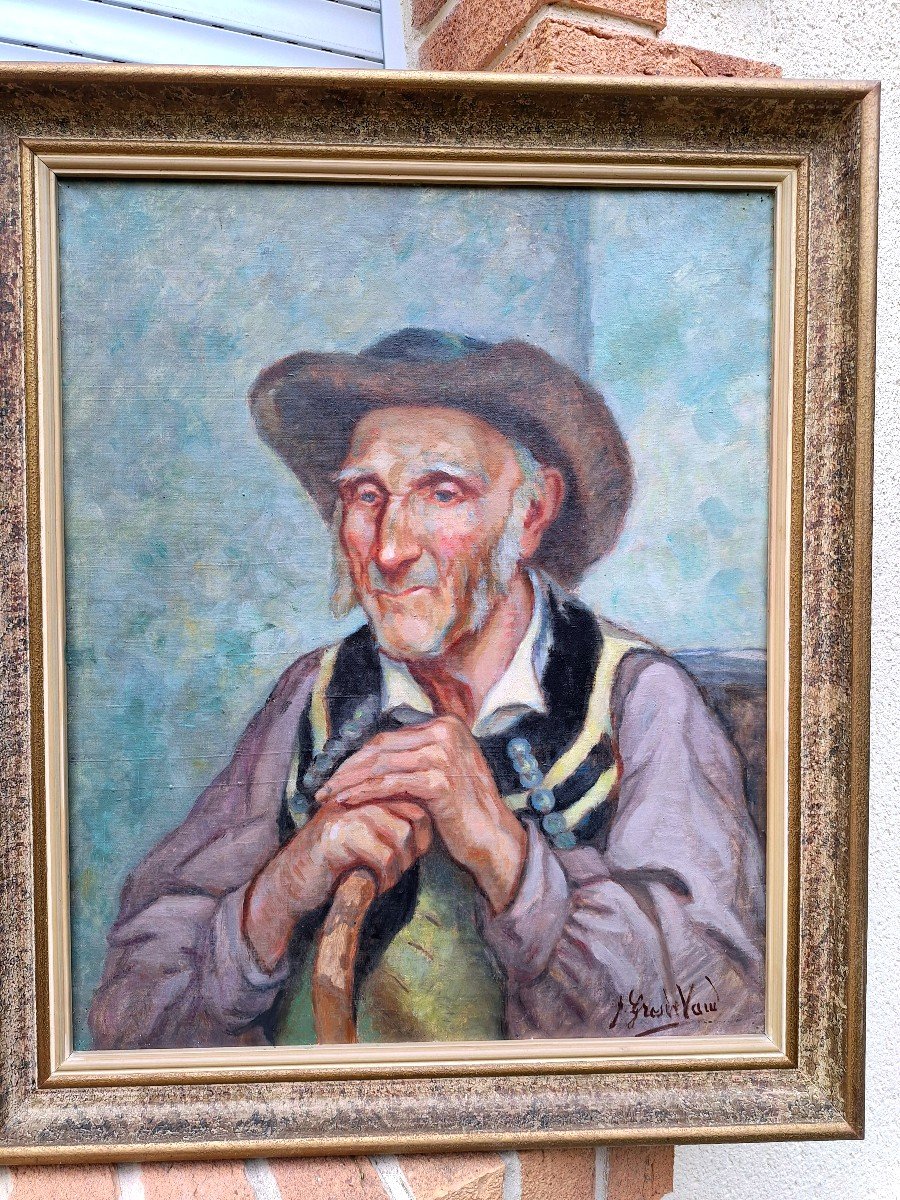 Julien Grès De Vaud "portrait Of A Breton