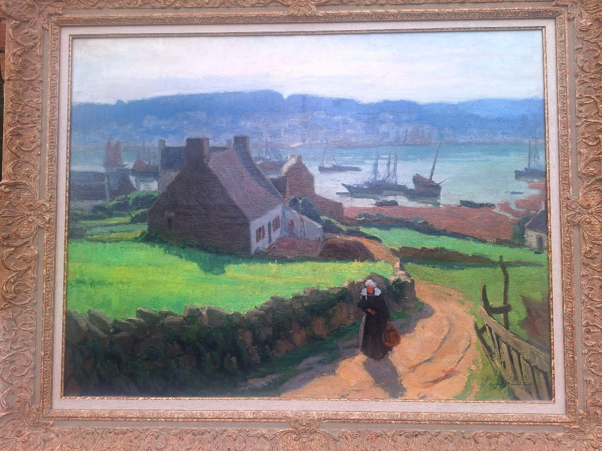 Maurice Menardeau "the Port Of Tréboul In Brittany"-photo-2