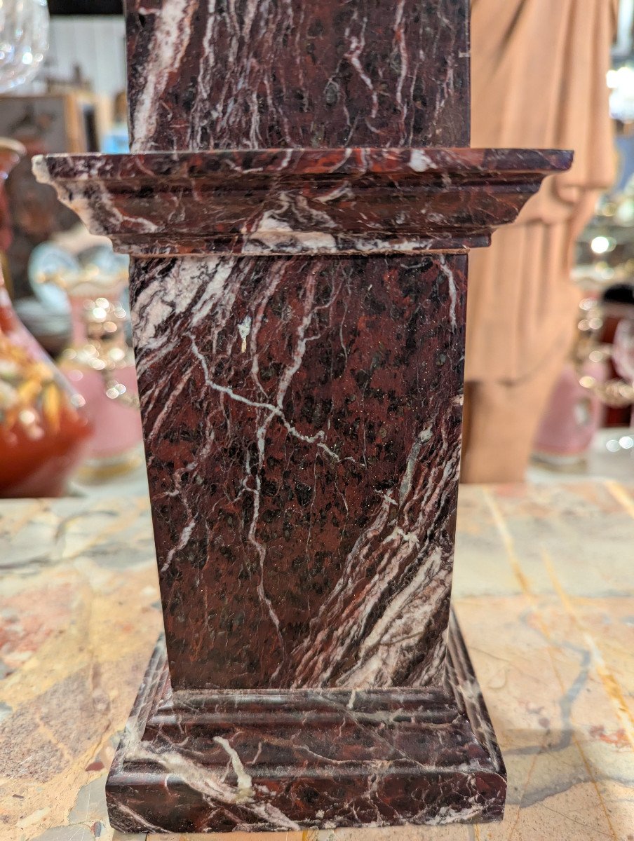 Pair Of Red Marble Obelisks-photo-3