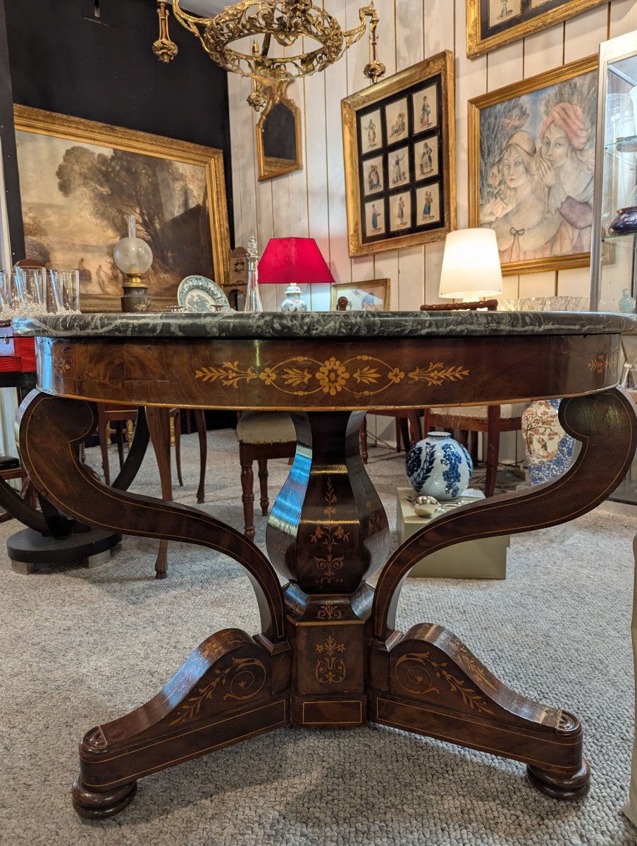 Charles X Period Marquetry Gueridon Table