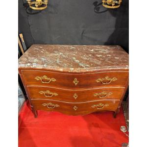 Commode Nantaise en Acajou d'époque Louis XV